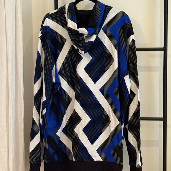Adidas Zigzag Hoodie in Black, Blue, and White 2XL - Picture 4 of 4